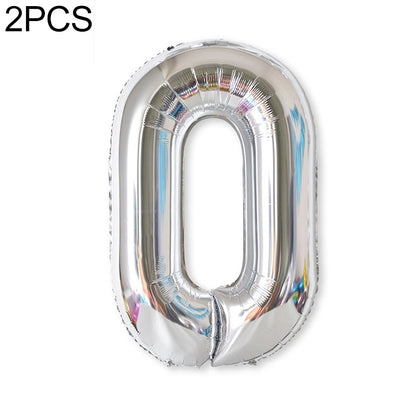 2 PCS 40 Inch Aluminium Foil Number Balloons Birthday Wedding Engagement Party Decor Kids Ball Supplies