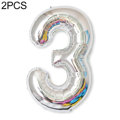 2 PCS 40 Inch Aluminium Foil Number Balloons Birthday Wedding Engagement Party Decor Kids Ball Supplies