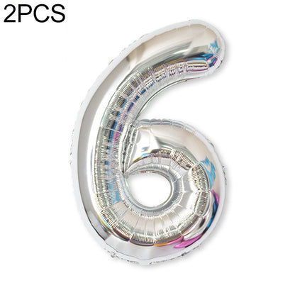 2 PCS 40 Inch Aluminium Foil Number Balloons Birthday Wedding Engagement Party Decor Kids Ball Supplies