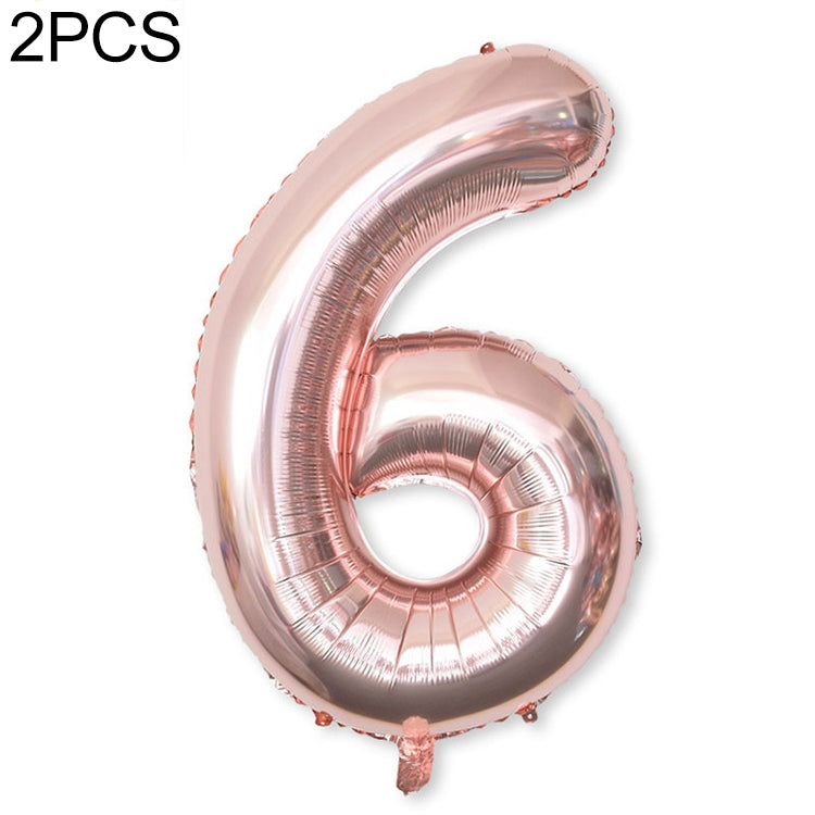 2 PCS 40 Inch Aluminium Foil Number Balloons Birthday Wedding Engagement Party Decor Kids Ball Supplies