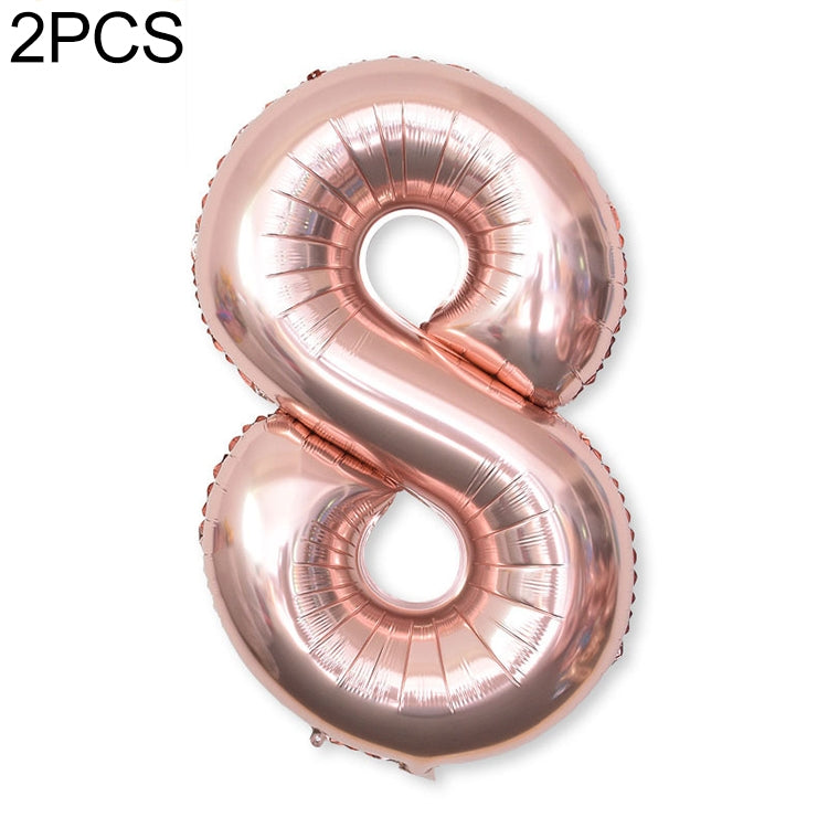 2 PCS 40 Inch Aluminium Foil Number Balloons Birthday Wedding Engagement Party Decor Kids Ball Supplies