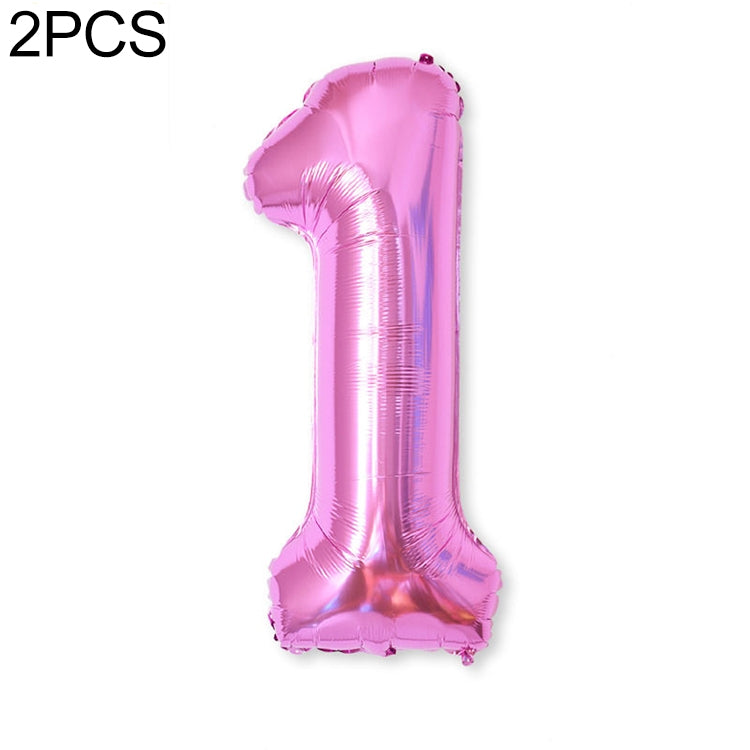 2 PCS 40 Inch Aluminium Foil Number Balloons Birthday Wedding Engagement Party Decor Kids Ball Supplies
