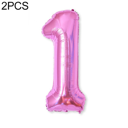 2 PCS 40 Inch Aluminium Foil Number Balloons Birthday Wedding Engagement Party Decor Kids Ball Supplies