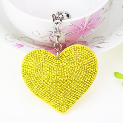 Heart Keychain Leather Tassel Gold Key Holder Metal Crystal Key Chain Keyring Charm Bag Auto Pendant Gift, purple, green, dark blue, lake blue, silver white, watermelon red, light blue, orange, black white, magenta, black gray, yellow, light red, red��...