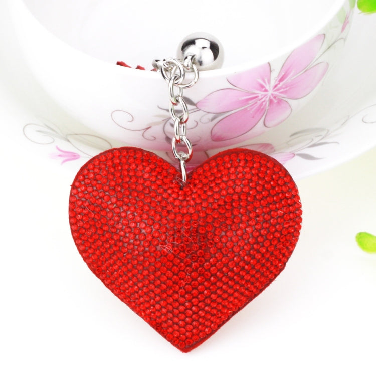 Heart Keychain Leather Tassel Gold Key Holder Metal Crystal Key Chain Keyring Charm Bag Auto Pendant Gift, purple, green, dark blue, lake blue, silver white, watermelon red, light blue, orange, black white, magenta, black gray, yellow, light red, red��...