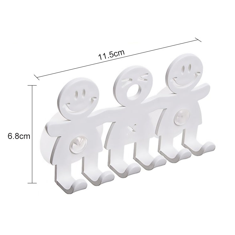 5 PCS Cute Smiley Suction Cup Hanging Toothbrush Holder Plastic Small Person Teeth Holder, Cute Smiley Suction Toothbrush Holder