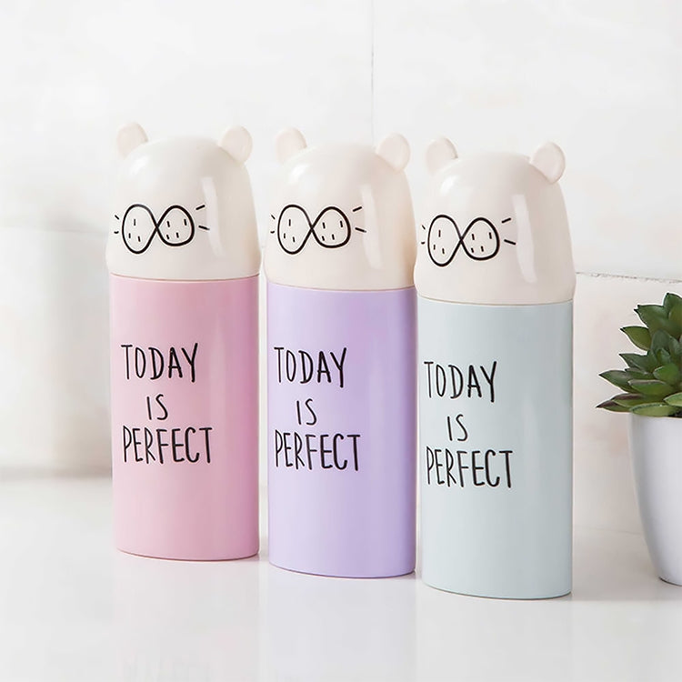 2 PCS Cartoon Protable Travel Home Bathroom Toothbrush Case Storage Box Mouth Cup