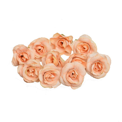 10 Sets 4cm Artificial Flower Silk Rose Flower Head for Wedding Party Home Decoration