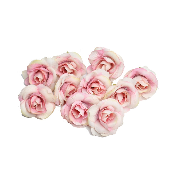10 Sets 4cm Artificial Flower Silk Rose Flower Head for Wedding Party Home Decoration