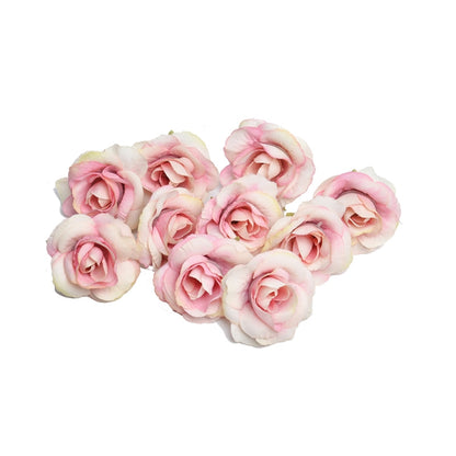 10 Sets 4cm Artificial Flower Silk Rose Flower Head for Wedding Party Home Decoration