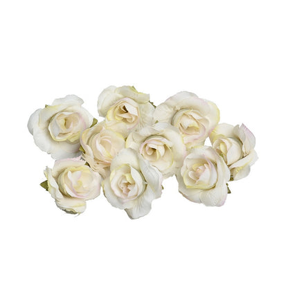 10 Sets 4cm Artificial Flower Silk Rose Flower Head for Wedding Party Home Decoration