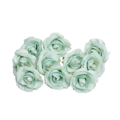 10 Sets 4cm Artificial Flower Silk Rose Flower Head for Wedding Party Home Decoration