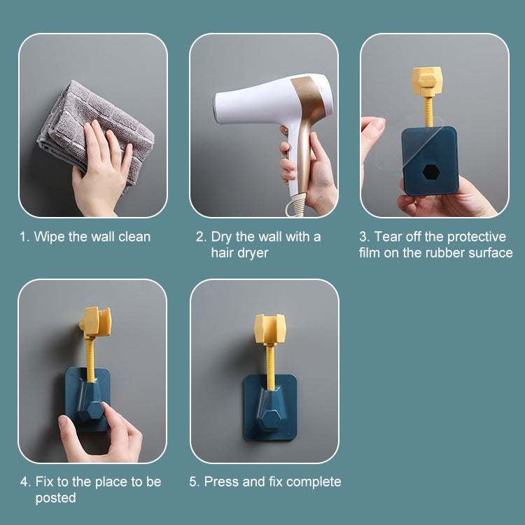 2 PCS Multifunctional Adjustable Shower Bracket Bathroom Paste-type Shower Nozzle Base