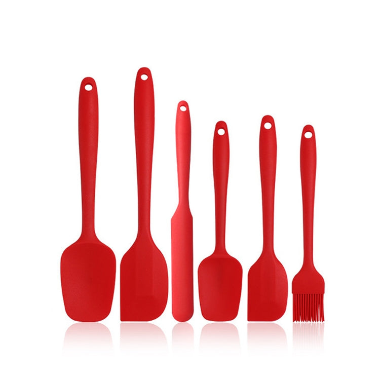 6 in 1 Food Grade Silicone Spatula Cake Spatula Oil Brush Mixing Knife Baking Cooking Utensils Set