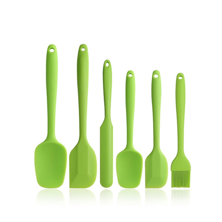 6 in 1 Food Grade Silicone Spatula Cake Spatula Oil Brush Mixing Knife Baking Cooking Utensils Set