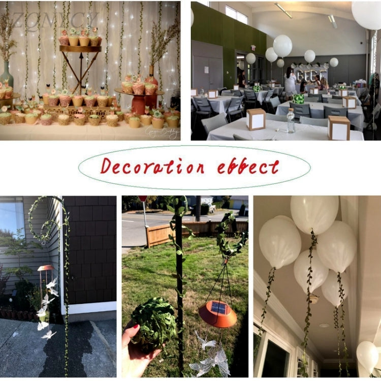 2 PCS Cloth Leaf Garland Decoration Accessories Green Leaf Cane Leaf Simulation DIY Garland Material, 10 Meters / Card, 5 Meters / Card