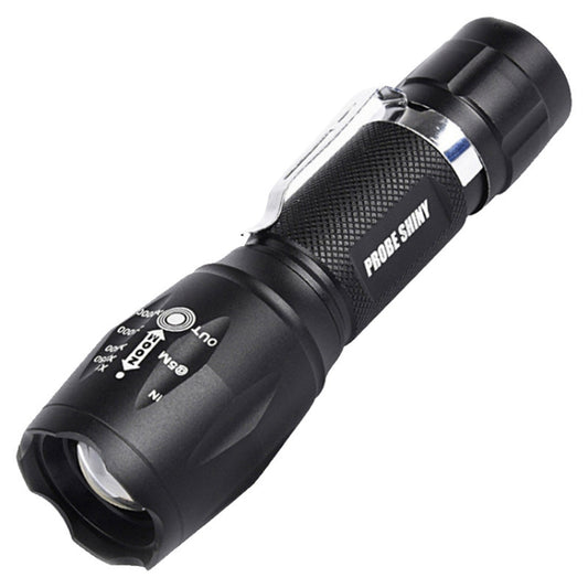 T02 Pen Clip Mini Flashlight T6 Telescopic Zoom Led Flashlight Outdoor Waterproof Long Shot Glare Flashlight, T02 Pen Clip