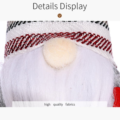 Christmas Decorations Striped Hat Forest Old Man Side Hug Curtain Door Curtain Buckle, Long Beard, Tied Beard