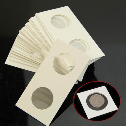 50 PCS / 3 Sets 40mm Diameter Coin Protector Square Coin Collection Paper Clip, Paper Clip
