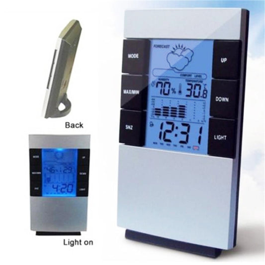 Household Digital LCD Display Hygrometer Thermometer Temperature Humidity Meter Clock Alarm, Humidity Meter