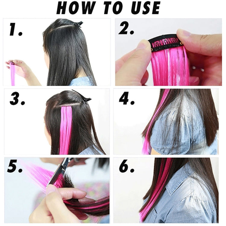 10 PCS Chemical Fiber Wig One-Step Gradient Color Single Card Wig, 24inches