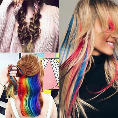10 PCS Chemical Fiber Wig One-Step Gradient Color Single Card Wig, 24inches
