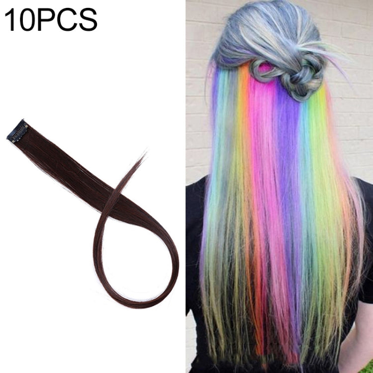 10 PCS Chemical Fiber Wig One-Step Gradient Color Single Card Wig, 24inches