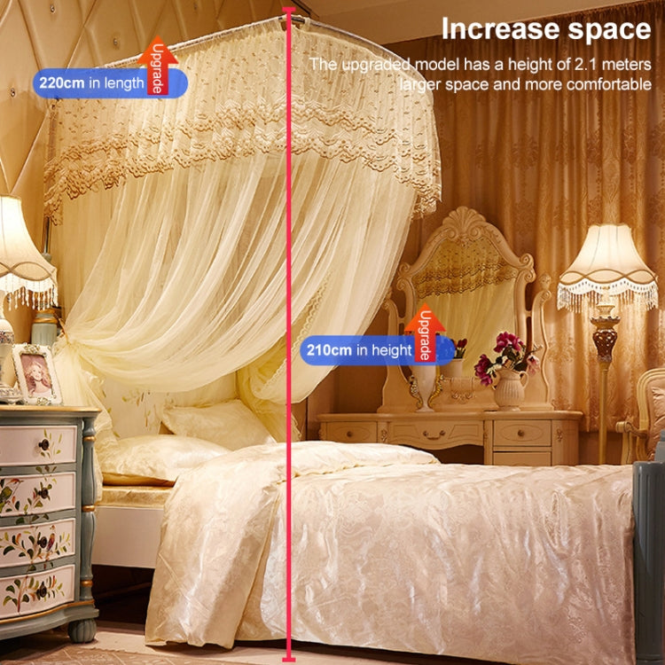 U-shaped Three-door Stainless Steel Tube Floor Mosquito Net