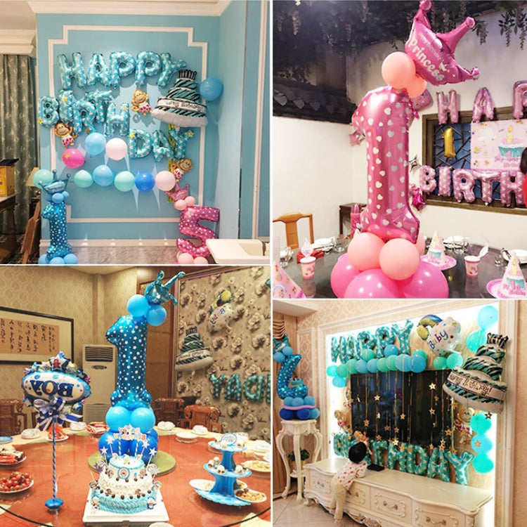 Number Foil Balloon Happy Birthday Decoration, Number 0, Number 9, Number 8, Number 7, Number 4, Number 3, Number 1, Number 2, Number 6, Number 5