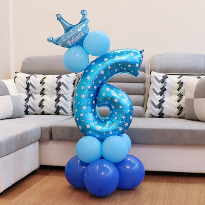 Number Foil Balloon Happy Birthday Decoration, Number 0, Number 9, Number 8, Number 7, Number 4, Number 3, Number 1, Number 2, Number 6, Number 5