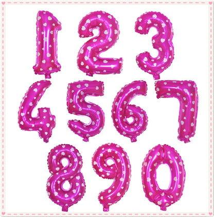 Number Foil Balloon Happy Birthday Decoration, Number 0, Number 9, Number 8, Number 7, Number 4, Number 3, Number 1, Number 2, Number 6, Number 5