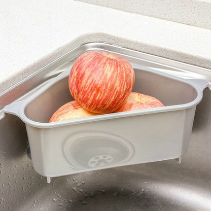 Kitchen Vegetable Rack Household Sink Drain Rack Triangle Storage Hanger Free Punch Tray Hanging Basket