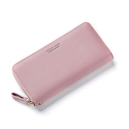 Women Long Clutch Wallet Large Capacity Wallets Female Purse Phone Pocket Card Holder, Pink, Gray, Blue, Green, Wine Red, Black