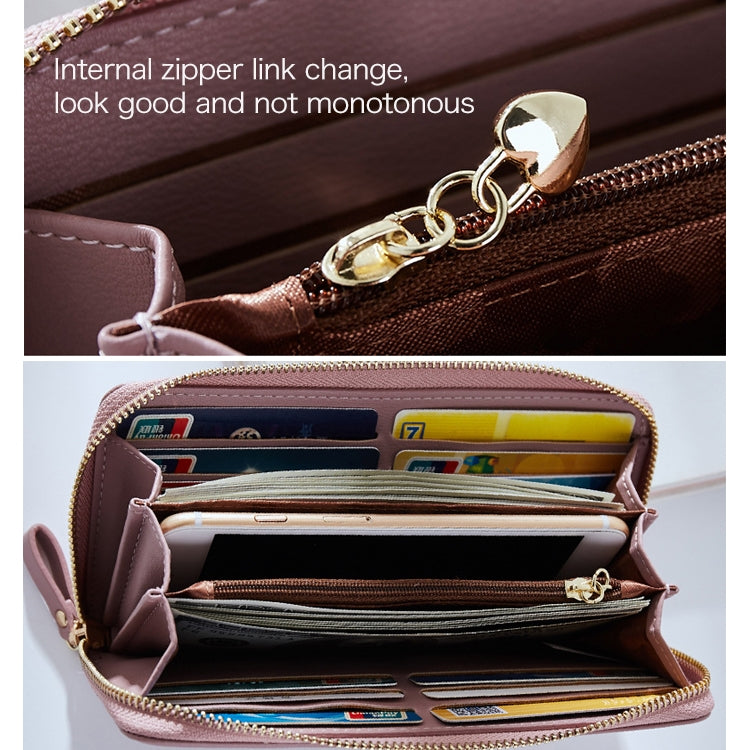 Women Long Clutch Wallet Large Capacity Wallets Female Purse Phone Pocket Card Holder, Pink, Gray, Blue, Green, Wine Red, Black