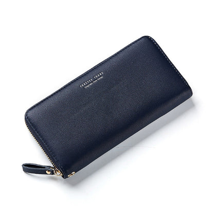 Women Long Clutch Wallet Large Capacity Wallets Female Purse Phone Pocket Card Holder, Pink, Gray, Blue, Green, Wine Red, Black