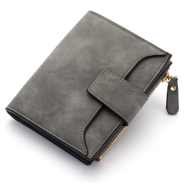 Leather Women Hasp Small Slim Coin Pocket Purse Cards Holders Wallet