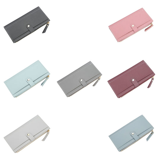Long Women Hasp Leather Clutch Coin Purse Wallets