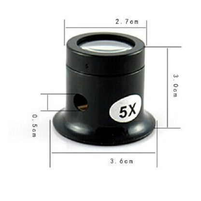 Watch Repair Tool Eyepiece Repair Watch Eye Mask Magnifier, 5X, 10X