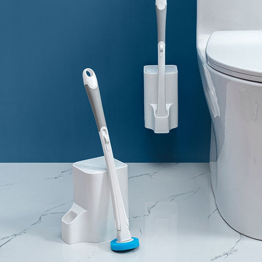 Disposable Toilet Brush Long Handle Cleaning Brush With Base Hanging Toilet Brush Set, Disposable Toilet Brush