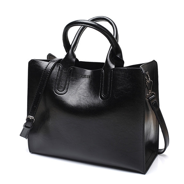 Leather Handbags Big Women Bag Casual Female Bags Trunk Tote Shoulder Bag Ladies Large Bolsos, Brown, Black, Green, Blue, Coffee, Burgundy, Pink, Gray