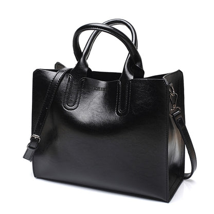 Leather Handbags Big Women Bag Casual Female Bags Trunk Tote Shoulder Bag Ladies Large Bolsos, Brown, Black, Green, Blue, Coffee, Burgundy, Pink, Gray