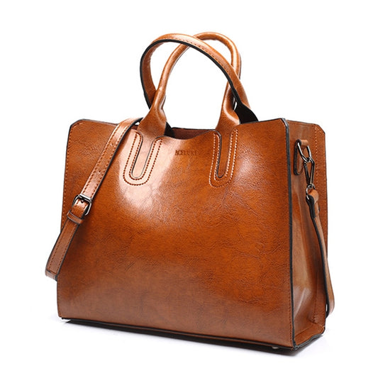 Leather Handbags Big Women Bag Casual Female Bags Trunk Tote Shoulder Bag Ladies Large Bolsos, Brown, Black, Green, Blue, Coffee, Burgundy, Pink, Gray