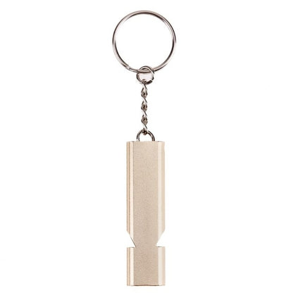 Mini Portable 120db Double Pipe High Decibel Outdoor Camping Hiking Survival Whistle Double-frequency Emnergecy Whistle Keychain