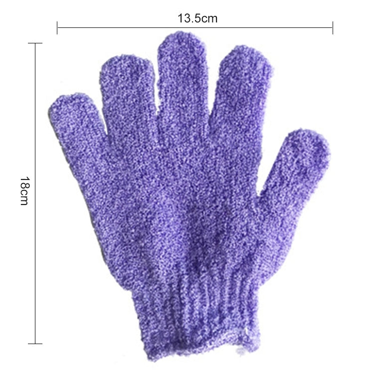 5 PCS Shower Bath Gloves Exfoliating Spa Massage Scrub Body Glove, Purple, Green, Blue, Orange, Red