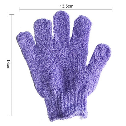 5 PCS Shower Bath Gloves Exfoliating Spa Massage Scrub Body Glove, Purple, Green, Blue, Orange, Red