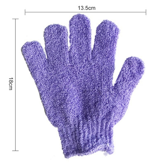 5 PCS Shower Bath Gloves Exfoliating Spa Massage Scrub Body Glove, Purple, Green, Blue, Orange, Red