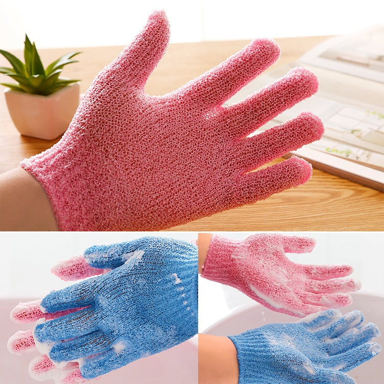 5 PCS Shower Bath Gloves Exfoliating Spa Massage Scrub Body Glove, Purple, Green, Blue, Orange, Red