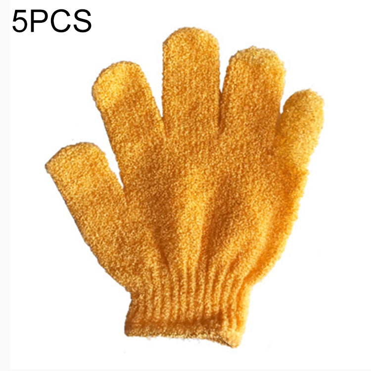5 PCS Shower Bath Gloves Exfoliating Spa Massage Scrub Body Glove, Purple, Green, Blue, Orange, Red
