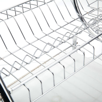 2 Tiers Kitchen Dish Drying Rack Drainer Dryer Tray Cultery Holder, Cultery Holder