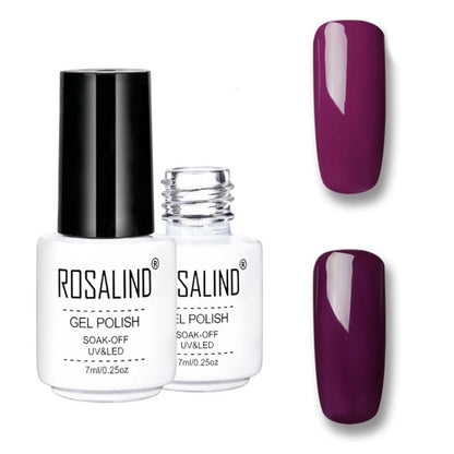 ROSALIND Gel Polish Set UV Semi Permanent Primer Top Coat Poly Gel Varnish Nail Art Manicure Gel, Capacity: 7ml, 2pcs 40, 02, 03, 10, 2452, 2455, 2456, 2458, 2459, 2460, 2501, 2506, 2519, 2551, 2552, 2554, 2555, 2556, 2557, 2558, 2559, 2560, 2561, 2562